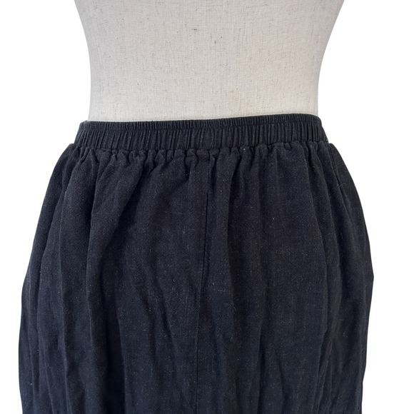Rachel Pally Skirt XS "Rosalie" Black Linen & Cotton Maxi Cottagecore Boho - Picture 9 of 13